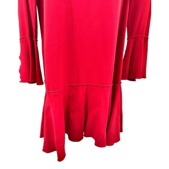 Theory Marah Pleated Crepe Mini Dress Womens Size 6. - Picture 3 of 10